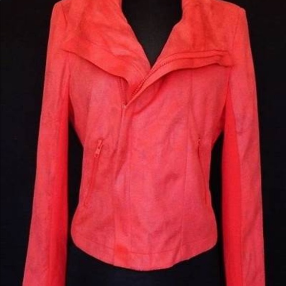 Rock & Republic coral faux suede moto jacket - Picture 4 of 6